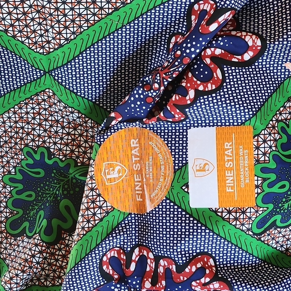 Authentic African fabric almost 5 yards